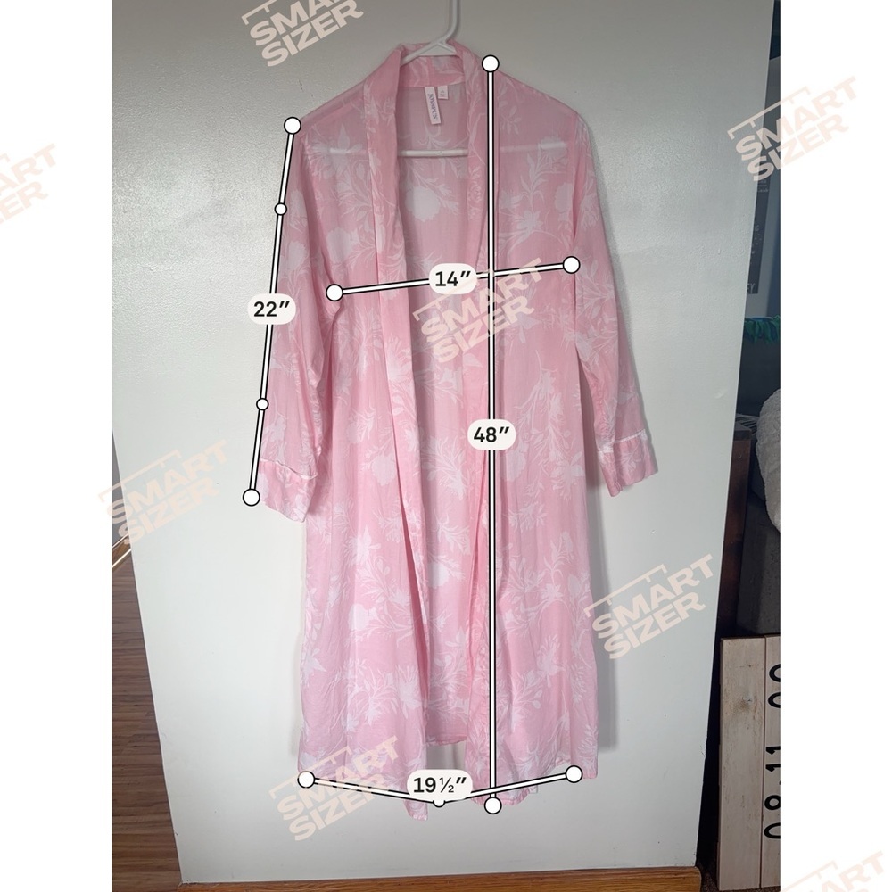 Joyspun lightweight nightgown and robe cotton lace romantic floral - Picture 7 of 9